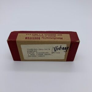 1960s Box of Bostitch Staples Papper Fastenening Office GS-00S-10049